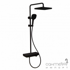 Душевая система Q-tap Sloup 57T105VNKBB черная с термостатом