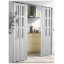 Двері гармошка розсувні напівзасклені, Oasis білий 860х2030х10мм. Житомир