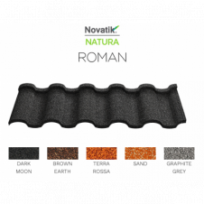 Фото - Композитна черепиця Novatik NATURA ROMAN dark moon (чорний) Композитна черепиця Novatik NATURA ROMAN dark moon (чорний)