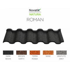 Композитна черепиця Novatik NATURA ROMAN dark moon (чорний) Коломыя
