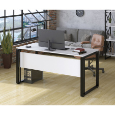 Письмовий стіл білий Loft-design G-1600х700х16 мм з царгою