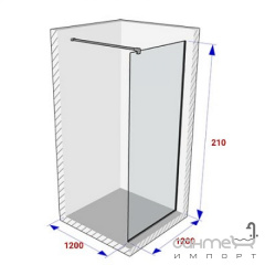 Душевая кабина Weston WD0 1200x1200x2100 polish/прозрачное стекло Рівне
