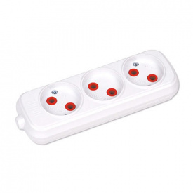 Колодка Teb Electrik 3 розетки без заземления (200-300-303)