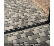 Тротуарная плитка Золотой Мандарин Старый Город 40 мм серый
