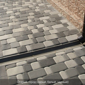 Тротуарная плитка Золотой Мандарин Старый Город 60 мм серый