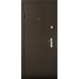 Входные двери ПБ-311 Венге темный горизонт / орех коньячный