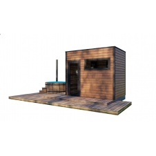 Мобільна лазня 3,1 х2, 1м Gartensauna-8 Thermowood Production під ключ від виробника