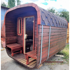 Мобільна квадро баня бочка 2.4x3.5м під ключ від Thermowood Production Київ