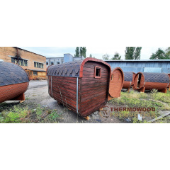 Мобільна квадро баня бочка 2.4x3.5м під ключ від Thermowood Production Київ