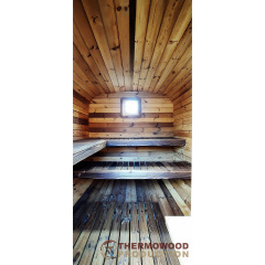 Мобільна квадро баня бочка 2.4x3.5м під ключ від Thermowood Production Київ
