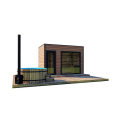 Модульная баня 4,0х2.3м Gartensauna-9 Thermowood Production под ключ от производителя Мелитополь