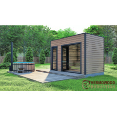 Модульная баня 4,0х2.3м Gartensauna-9 Thermowood Production под ключ от производителя Мелитополь