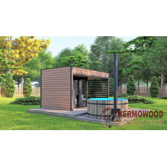 Модульная баня 4,0х2,3м под ключ Gartensauna-20 от Thermowood Production под ключ от производителя Переяслав-Хмельницкий