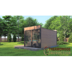 Модульная баня 4,0х2,3м под ключ Gartensauna-20 от Thermowood Production под ключ от производителя Переяслав-Хмельницкий