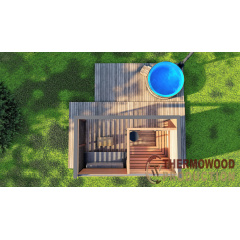 Модульная баня 4,0х2,3м под ключ Gartensauna-20 от Thermowood Production под ключ от производителя Переяслав-Хмельницкий