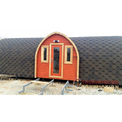 Мобільна лазня 12 метрів у стилі Вікінг під ключ. Outdoor Sauna Viking Косів