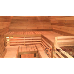 Мобільна лазня 12 метрів у стилі Вікінг під ключ. Outdoor Sauna Viking Косів