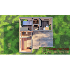 Модульный гостевой дом c баней 6,3х6,0м Sauna House 5 от Thermowood Production Васильков
