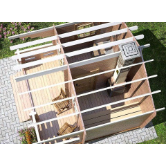 Баня деревянная из профилированного бруса 4х4 Кропива