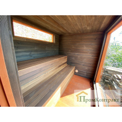 Модульна лазня із панорамним вікном 4х2.3м від виробника Thermowood Production Тернопіль