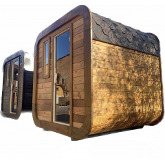 Sauna Cube Quadro Old Wood 2,35x2,0m Thermowood Production Киев