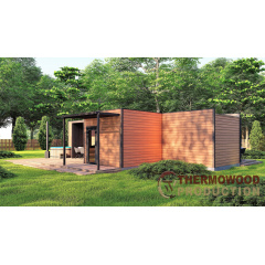Модульный жилой дом 80,0м2 с баней Sauna House 2 от Thermowood Production Бородянка
