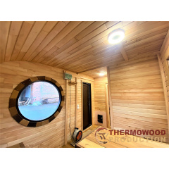 Баня бочка Ovale Fasssauna овальная 6,0х2,6м из термобруса от производителя Thermowood Production Киев