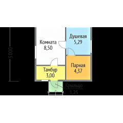 Лазня із профільованого бруса 5х5 Київ