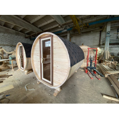 Мобільна лазня бочка із бруса Fassauna-2,0 під ключ 2,0х2,15м від виробника Thermowood Production Обухів