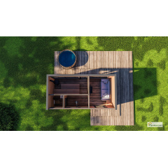 Мобільна модульна сауна 6х3м Gartensauna-7 під ключ від виробника Thermowood Production Первомайськ