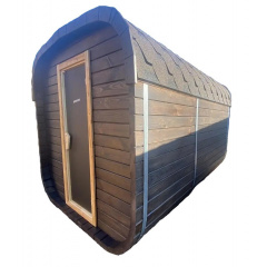 Мобильная квадро баня бочка 2.4x5.0м под ключ от Thermowood Production Хмельник