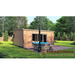 Мобільний гостьовий будинок-лазня 6,0х5,0 Sauna House 3 від Thermowood Production Київ