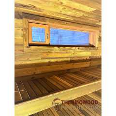 Модульна лазня 4,0х2,7м з панорамним вікном Gartensauna-24 від Thermowood Production під ключ від виробника Біла Церква