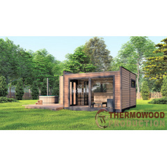Модульный дачный дом c баней 6,0х4,6м Sauna House 9 от Thermowood Production Вараш