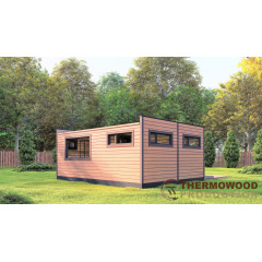 Модульный каркасный дом 6,0х4,6м с баней Sauna House 14 под ключ от Thermowood Production Стрый