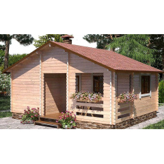 Баня деревянная из профилированного бруса 6х5 Изюм