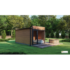 Модульний будинок лазня 6х3м Gartensauna-4 під ключ від виробника Київ