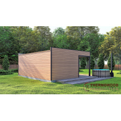 Каркасно-щитовая баня 5,5х7,0м под ключ от производителя Thermowood Production Киев