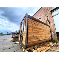 Sauna Cube Quadro Black 3.6x2.35m Thermowood Production Чугуїв