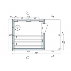Сауна 3,6х2.3 отделка термо рейка Gartensauna-10 Thermowood Production под ключ от производителя Переяслав-Хмельницкий