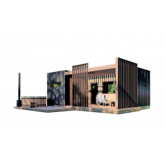 Модульний дачний будинок з лазнею 7,0х4,9м Sauna House 13 від Thermowood Production Луцьк