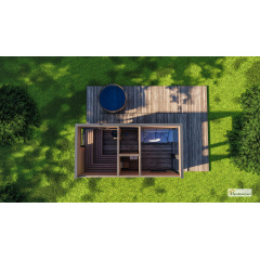 Мобільна сауна 6х3м Gartensauna-5 під ключ від виробника Коломия