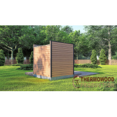 Модульна міні лазня 2,3 х2, 3м під ключ Gartensauna-16 від Thermowood Production під ключ від виробника Коломия