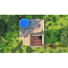 Модульна міні лазня 2,3 х2, 3м під ключ Gartensauna-16 від Thermowood Production під ключ від виробника Коломия