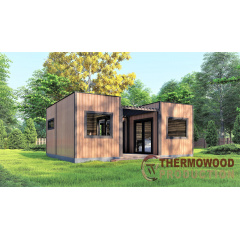 Модульный гостевой дом-баня 5,3х6,8м Sauna House 7 под ключ от Thermowood Production Винница