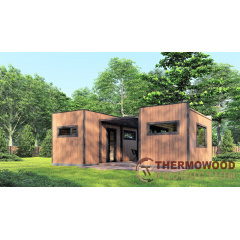 Модульный гостевой дом-баня 7,2х5,6м Sauna House 11 под ключ от Thermowood Production Черноморск