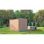 Модульная баня 3,3х2,3м отделка рейка с панорамным окном Gartensauna-21 от Thermowood Production под ключ Чернигов