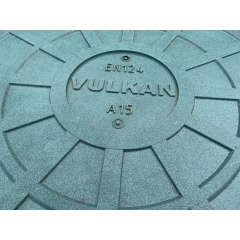 Люк дренажный полимерпесчаный 12.5 черный VULKAN Запорожье