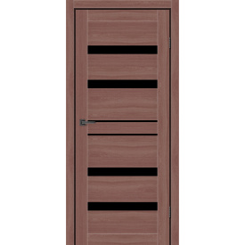 Дверное полотно MS Doors GEORGIA 70см дуб классический черное стекло