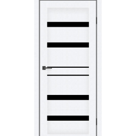 Дверное полотно MS Doors GEORGIA 90см арктик черное стекло